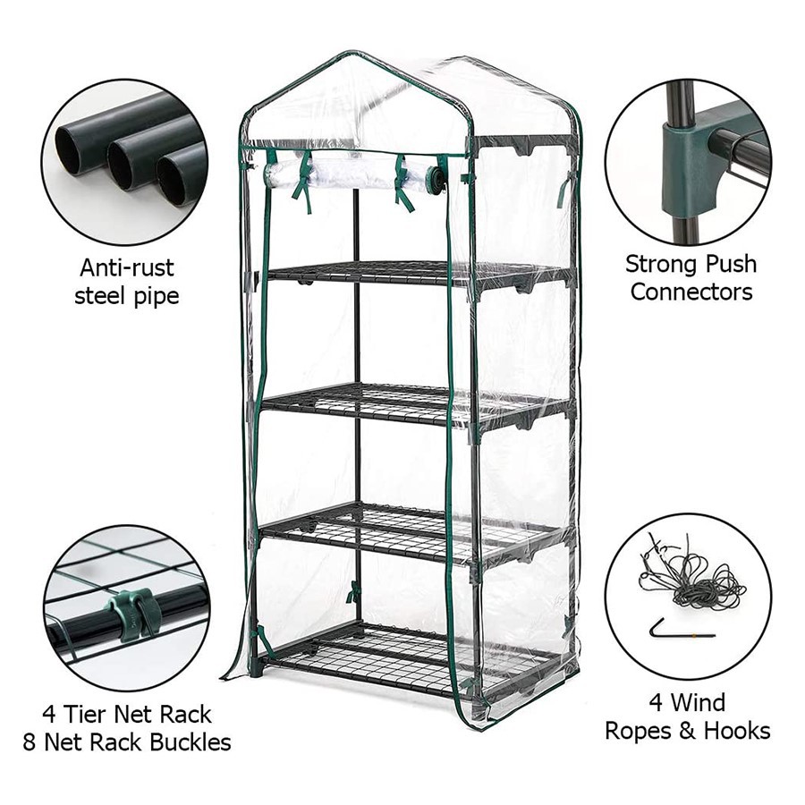 Multi-Tier Mini Greenhouse (10) pvc detail