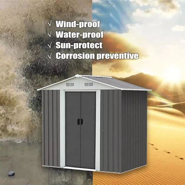 Caseta metàl·lica d'emmagatzematge de jardí