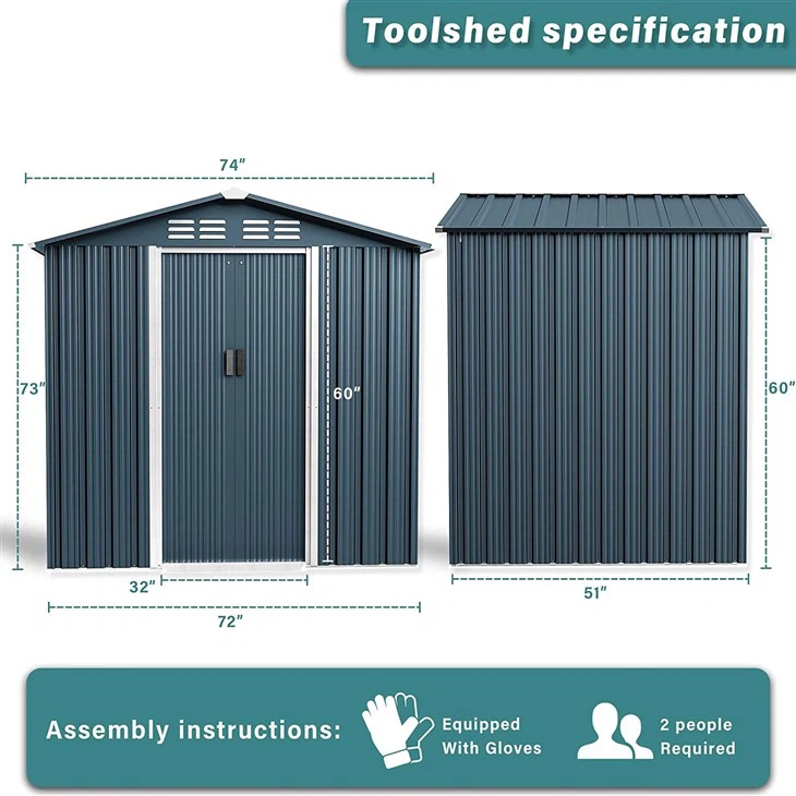 Tool Shed Metal Sheds Storage Outdoor House
